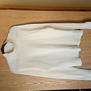 Banana Republic white turtleneck sweater.